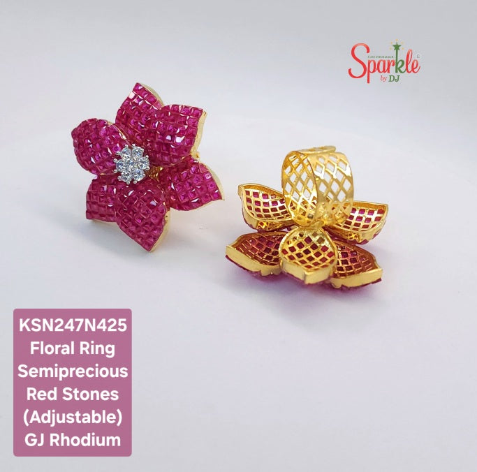 Designer Finger Rings embellished with semiprecious stones - SparklebyDJ