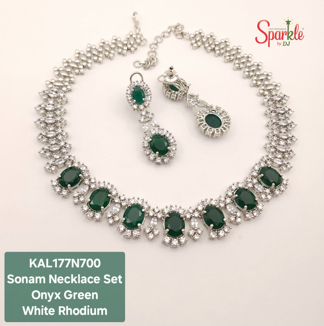 Sonam Cz Necklace Set - SparklebyDJ