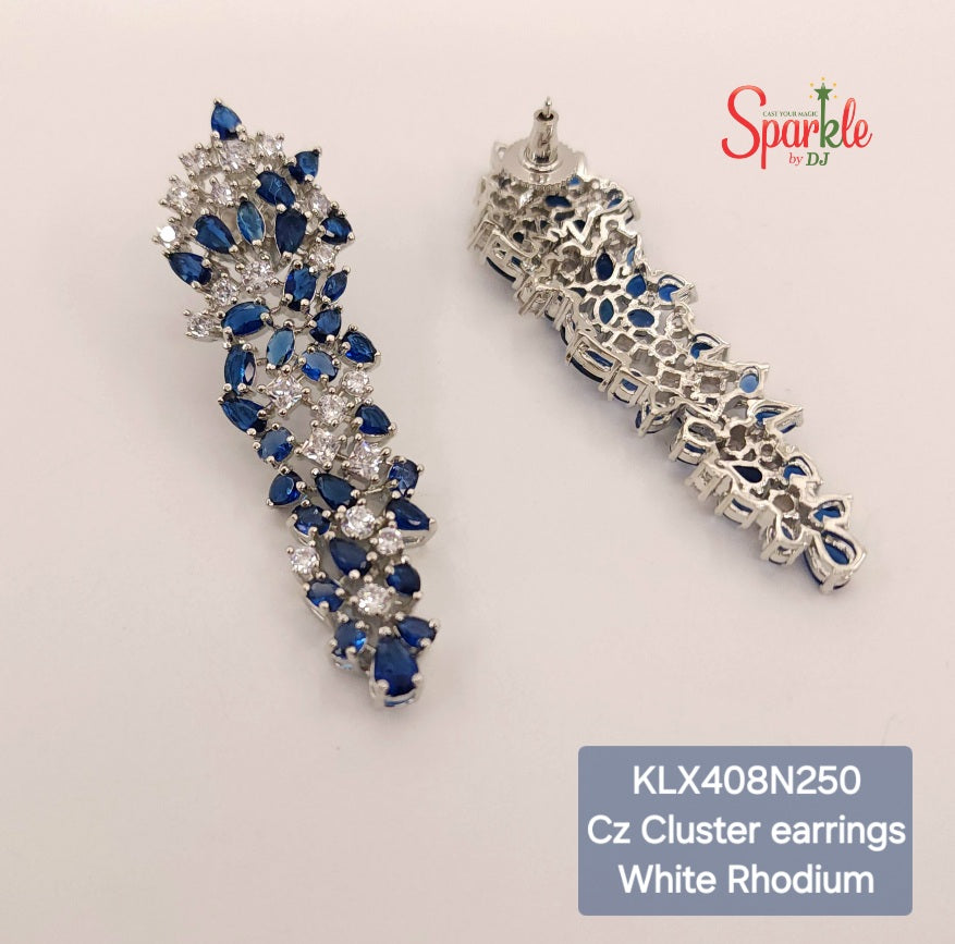 Cz cluster earrings - SparklebyDJ