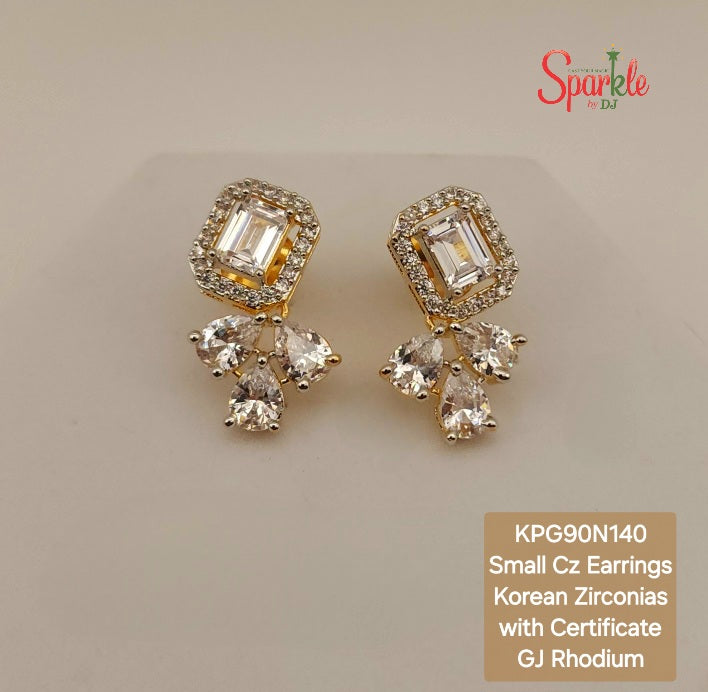 Small Octo Earrings with Korean zirconias - SparklebyDJ