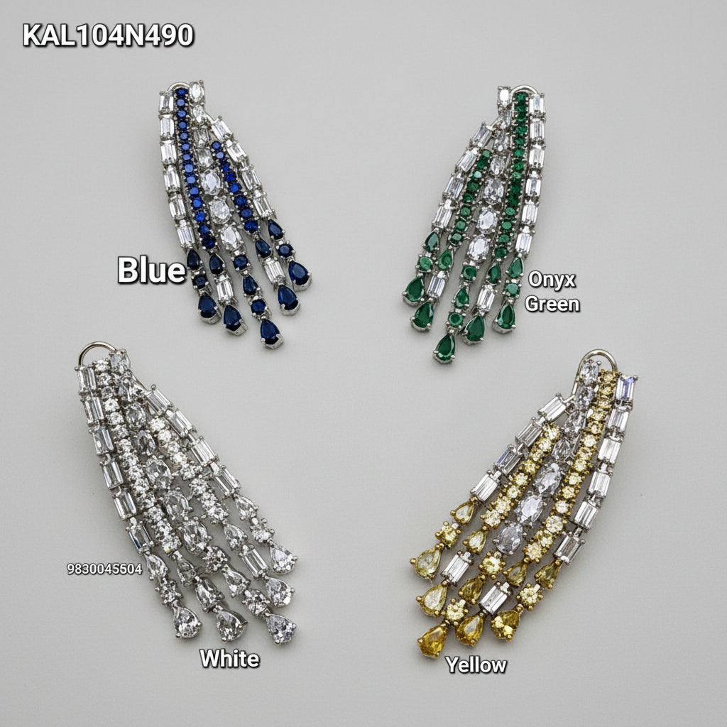 Designer Earrings embellished with Korean Octo - SparklebyDJ