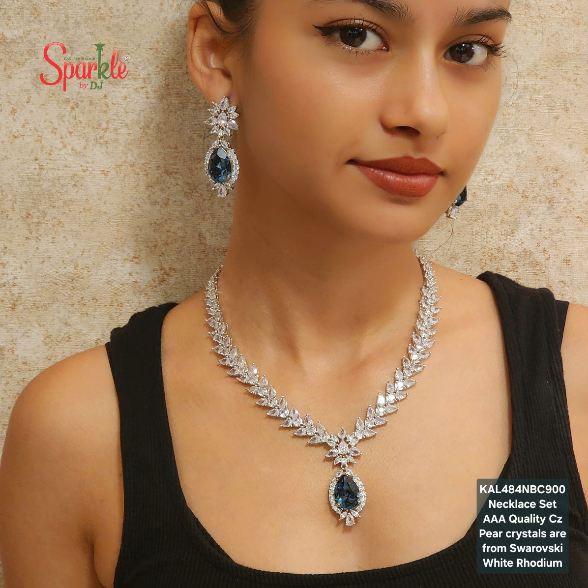 CZ Necklace Sets with Austrian crystals from Swarovski