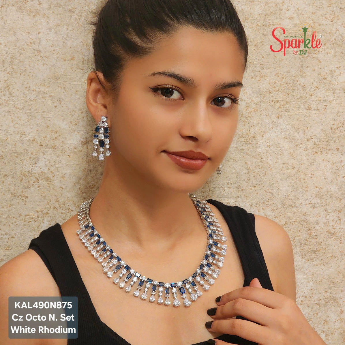 CZ Octo Necklace Set