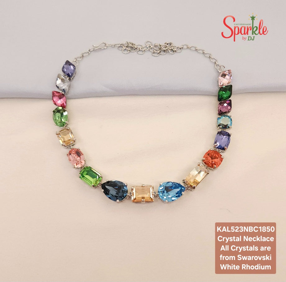 Multicolour Necklace with Crystals from Swarovski