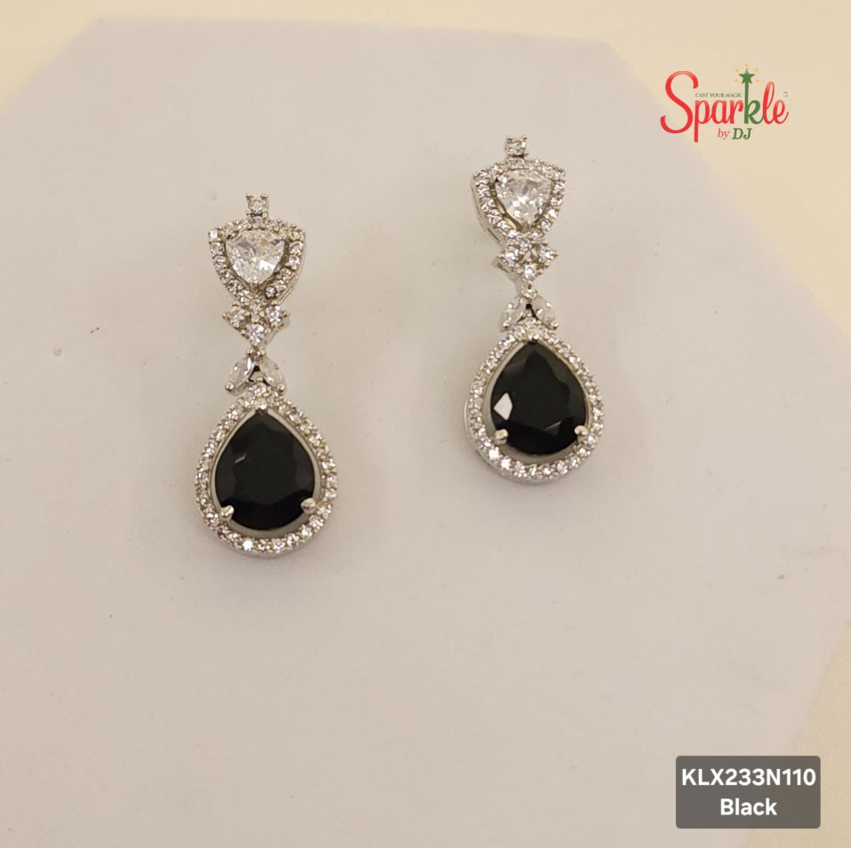 Pear drop cz earrings - SparklebyDJ