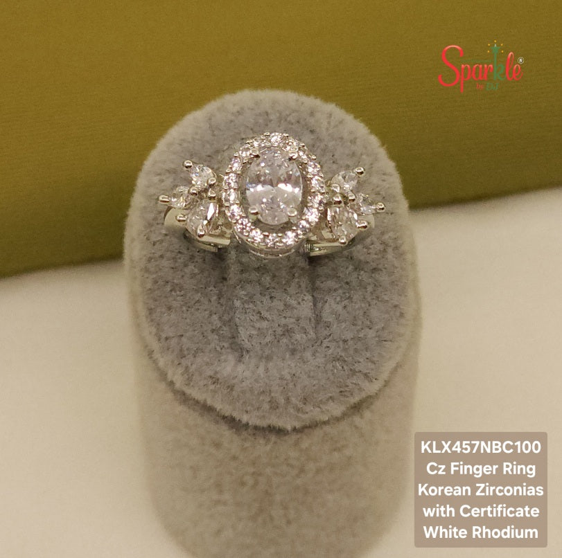 Oval Finger Rings embellished semiprecious colour stones & Korean Zirconias - SparklebyDJ