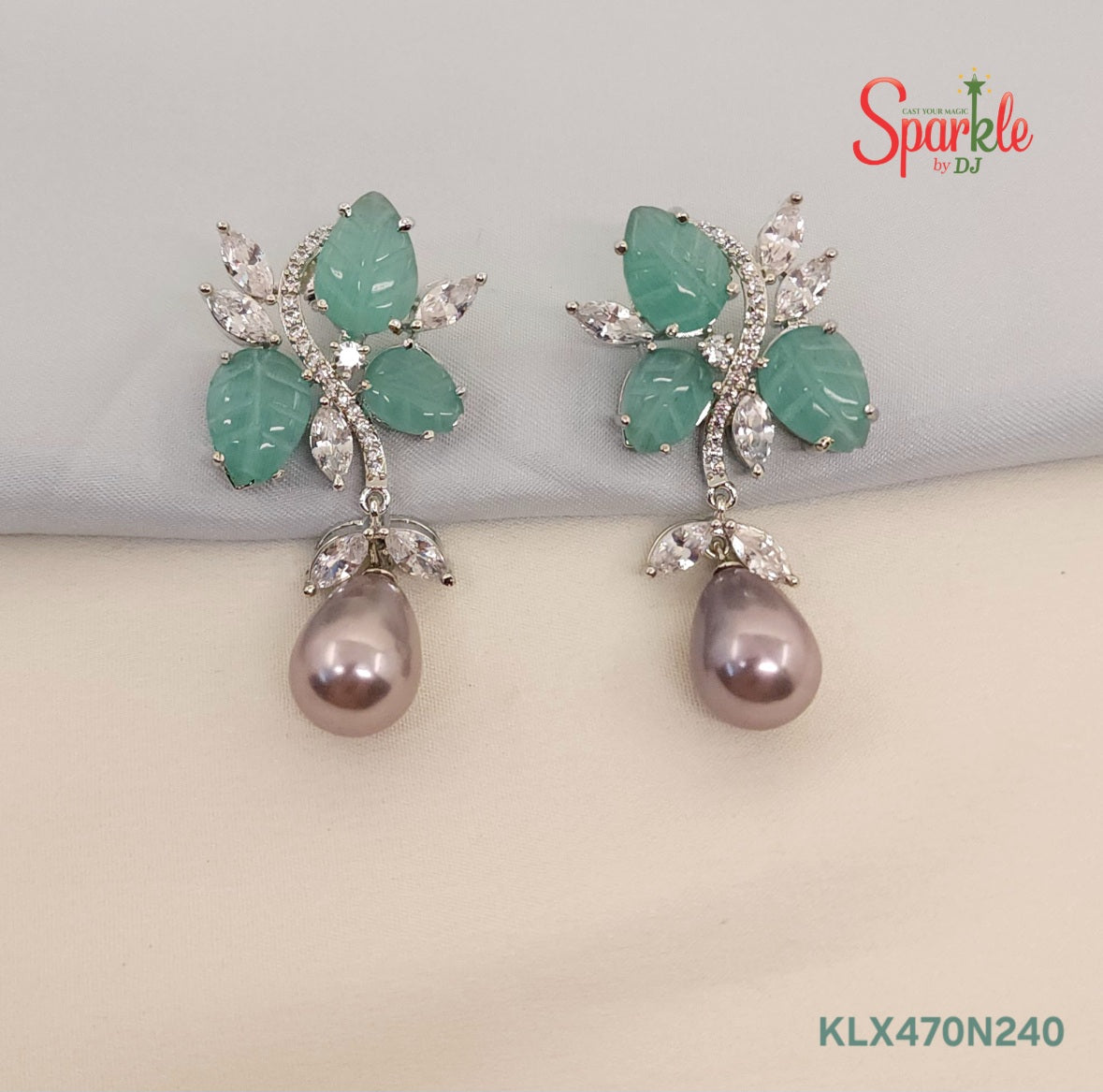 Triple Leaf Drop Earrings for Women – Elegant Designer Party Wear Jewellery