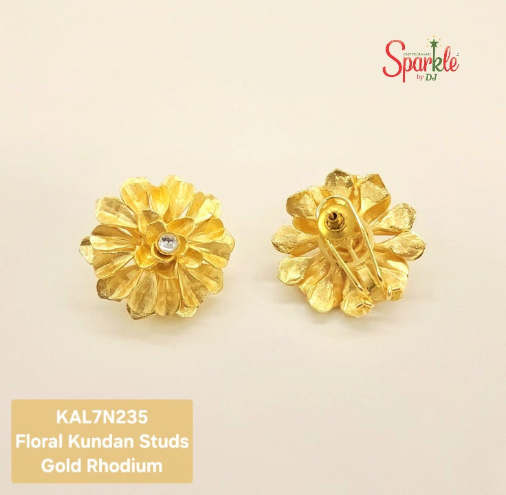 Kundan Marigold Studs