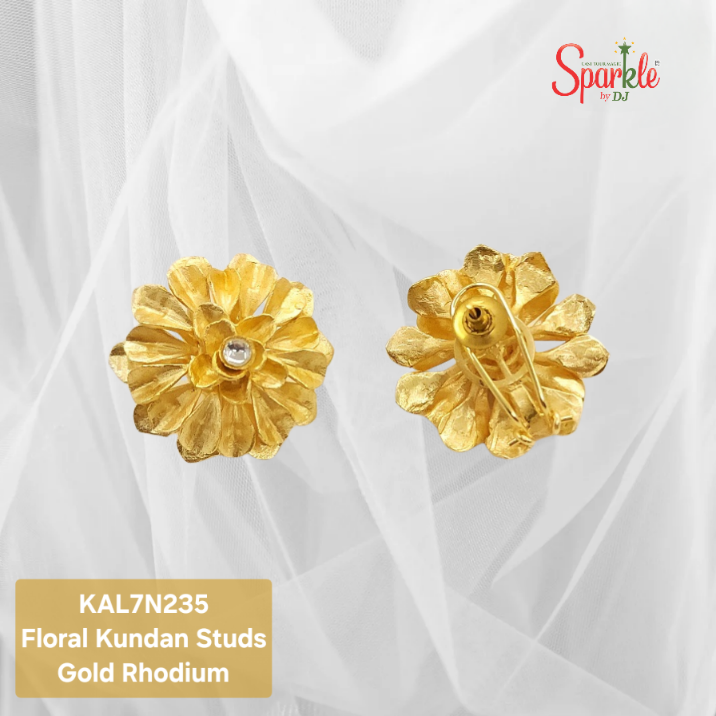 Kundan Marigold Studs