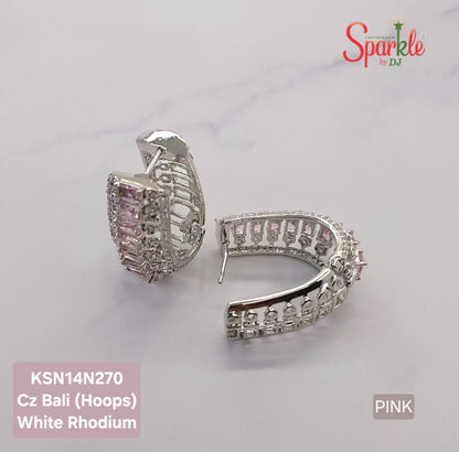 CZ Hoops for women