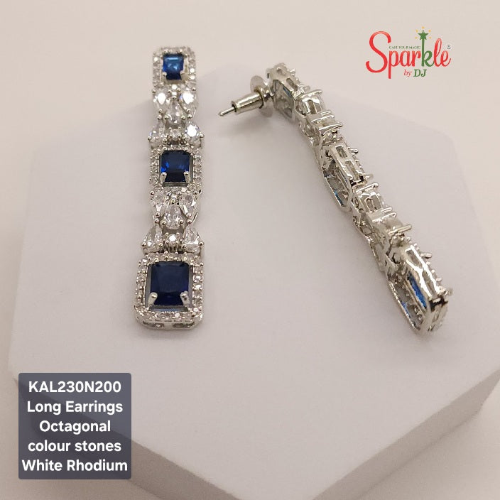 Long Cubic zirconia Earrings