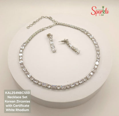 Solitaire Necklace and earring Set
