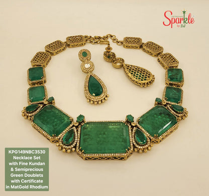 Green necklace set 