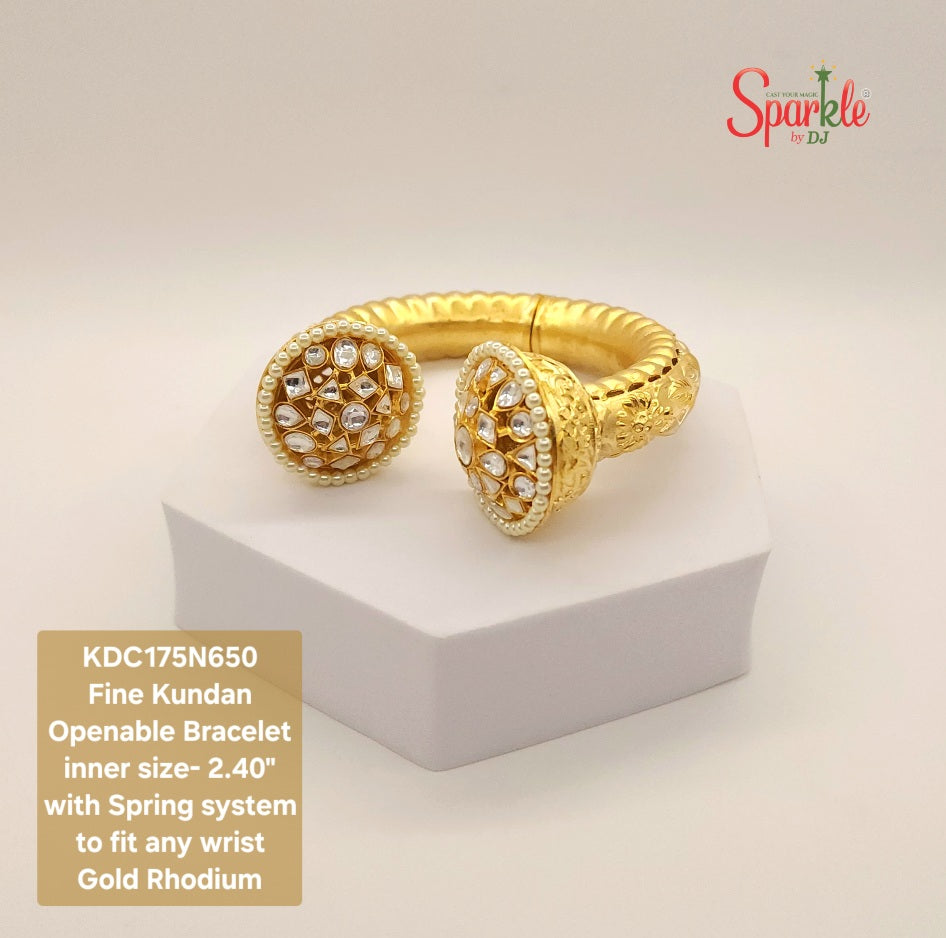 Fine Kundan Borla Kada with Openable Spring System