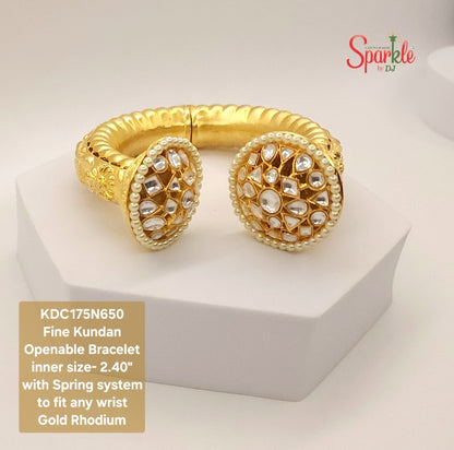 Fine Kundan Borla Kada with Openable Spring System