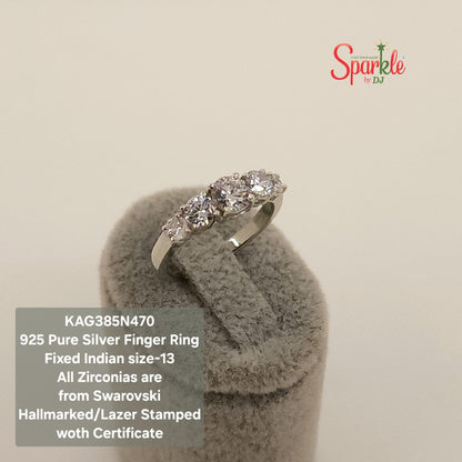 925 Sterling Silver Ring with zirconias from swarovski