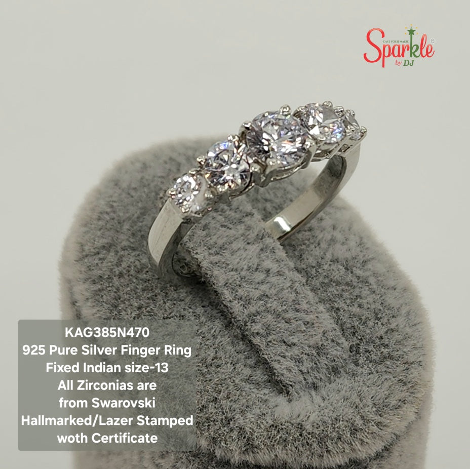 925 Sterling Silver Ring with zirconias from swarovski