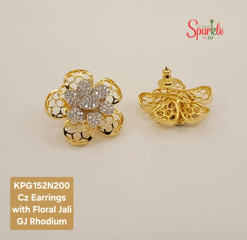  floral earrings studs