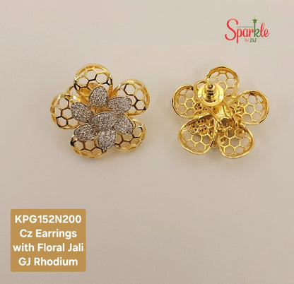  floral earrings studs