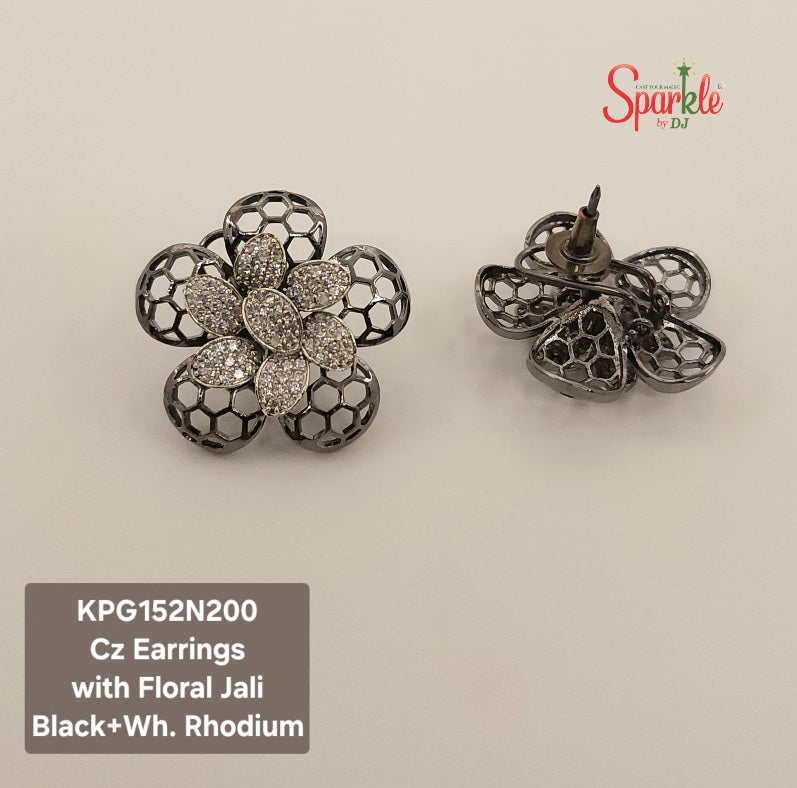  floral earrings studs