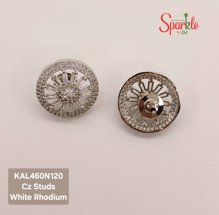 wheel-shaped Ear Studs