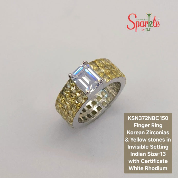 Finger Rings with cubic zirconia