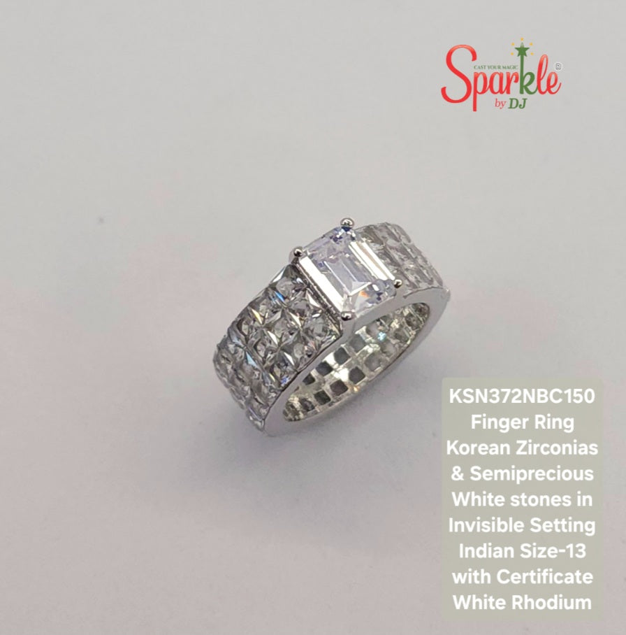 Finger Rings with cubic zirconia