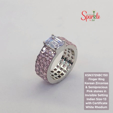 Finger Rings with cubic zirconia