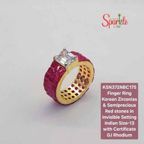 Finger Rings with cubic zirconia