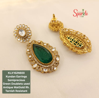 Fine Kundan earring with semiprecious colour stones