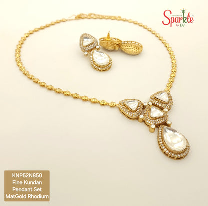 Fine Kundan Pendant Set