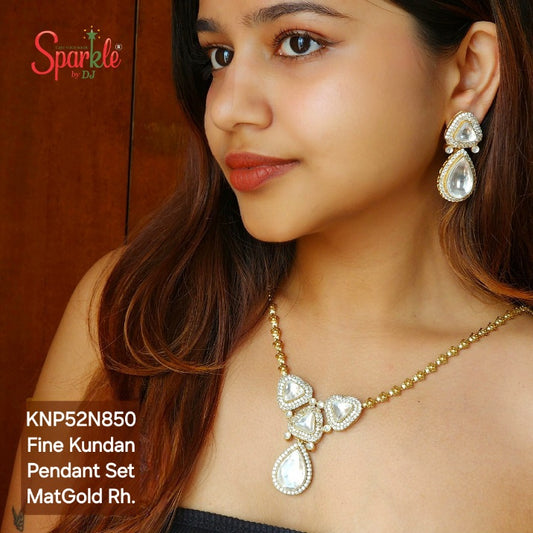 Fine Kundan Pendant Set