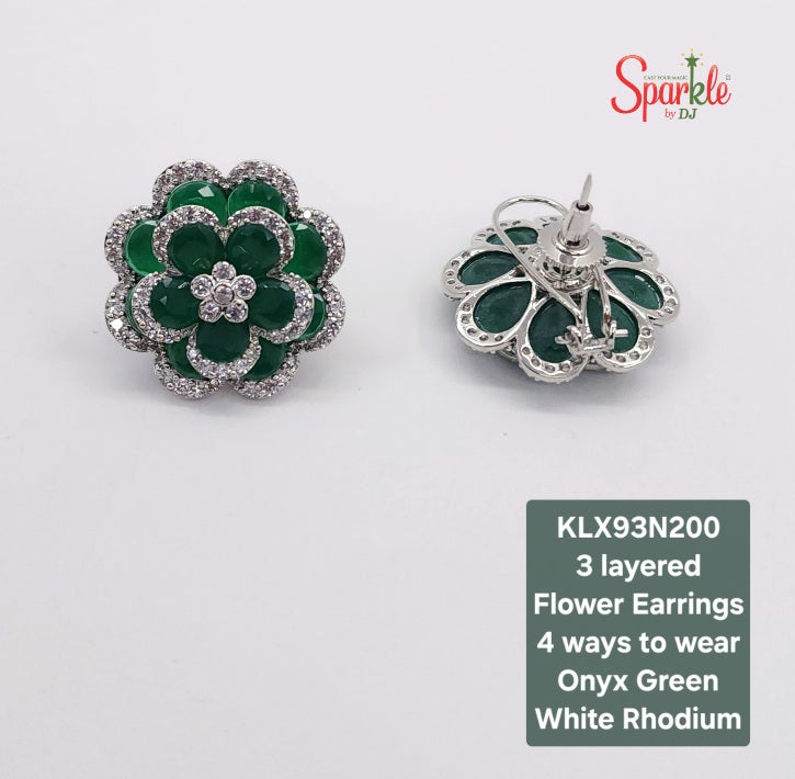 floral stud earrings