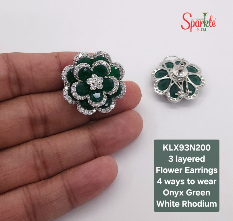 floral stud earrings