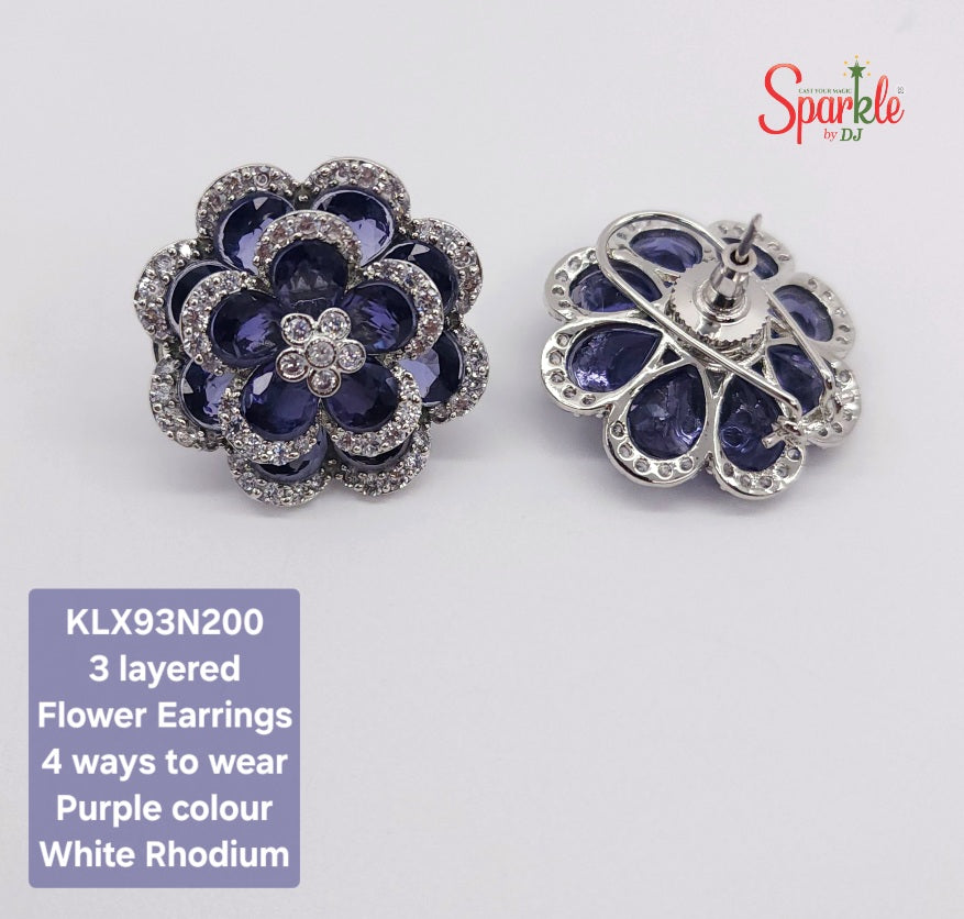 floral stud earrings