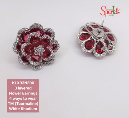 floral stud earrings