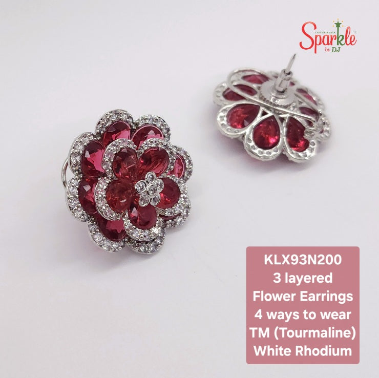 floral stud earrings