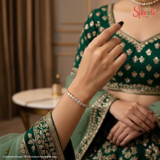 Tennis bracelet with Korean Cz with certificate