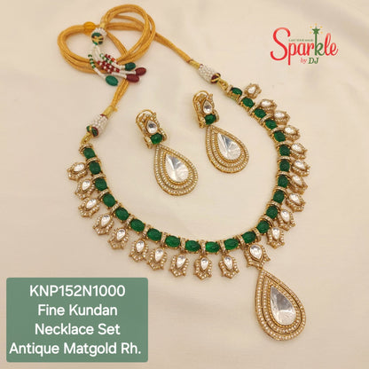 Fine kundan beaded necklace set