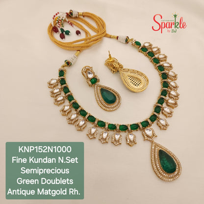 Fine kundan beaded necklace set