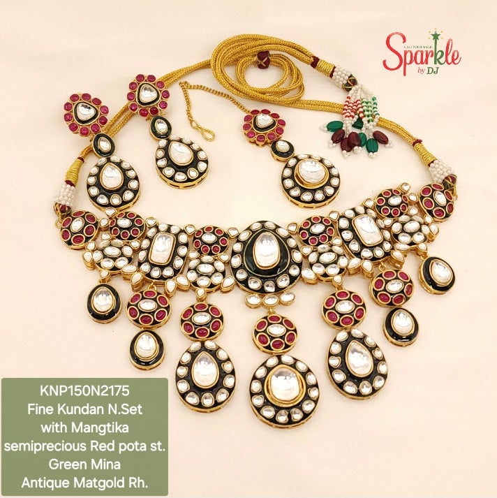 Kundan Bridal Choker set with Mangtika