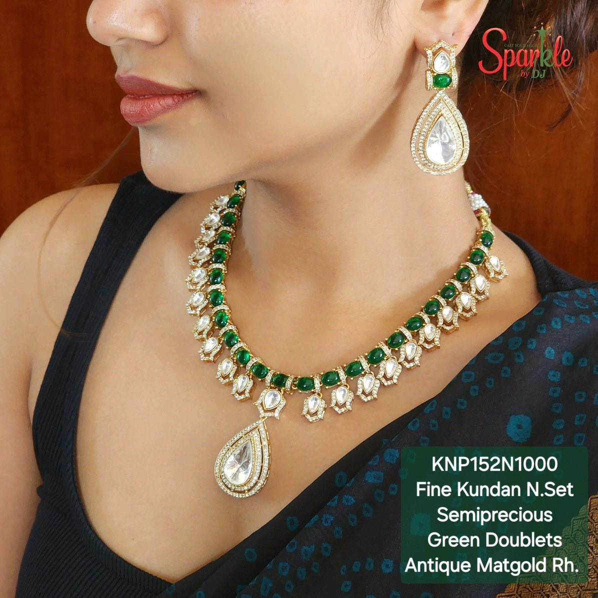 Fine kundan beaded necklace set