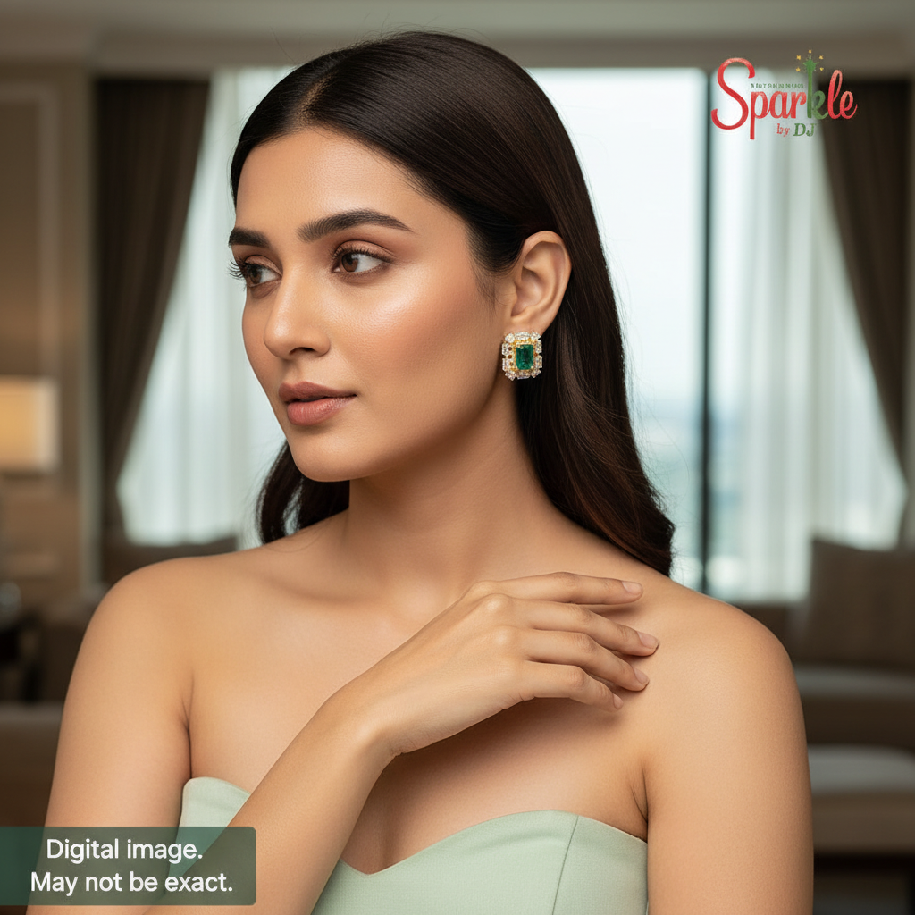 925 Sterling Silver Studs setted with zirconias from swarovski & semiprecious colour stones