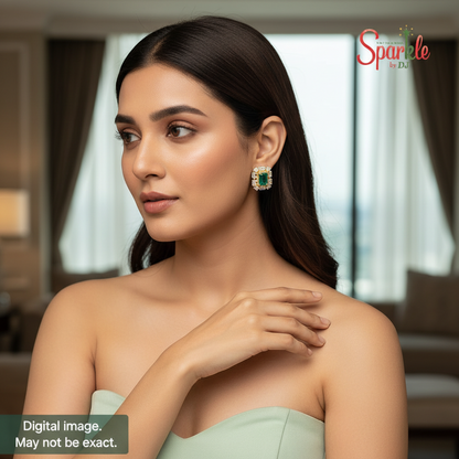 925 Sterling Silver Studs setted with zirconias from swarovski & semiprecious colour stones