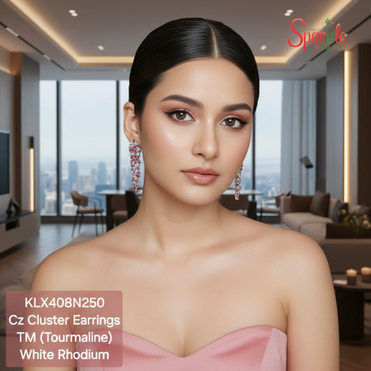 Cz cluster earrings - SparklebyDJ