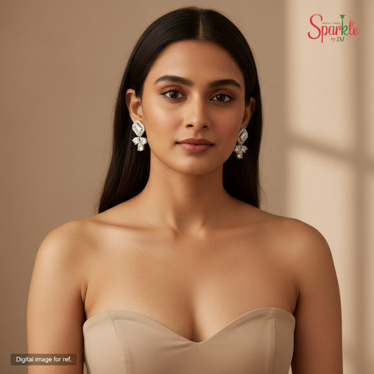 Small Octo Earrings with Korean zirconias - SparklebyDJ