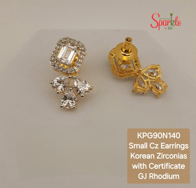 Small Octo Earrings with Korean zirconias