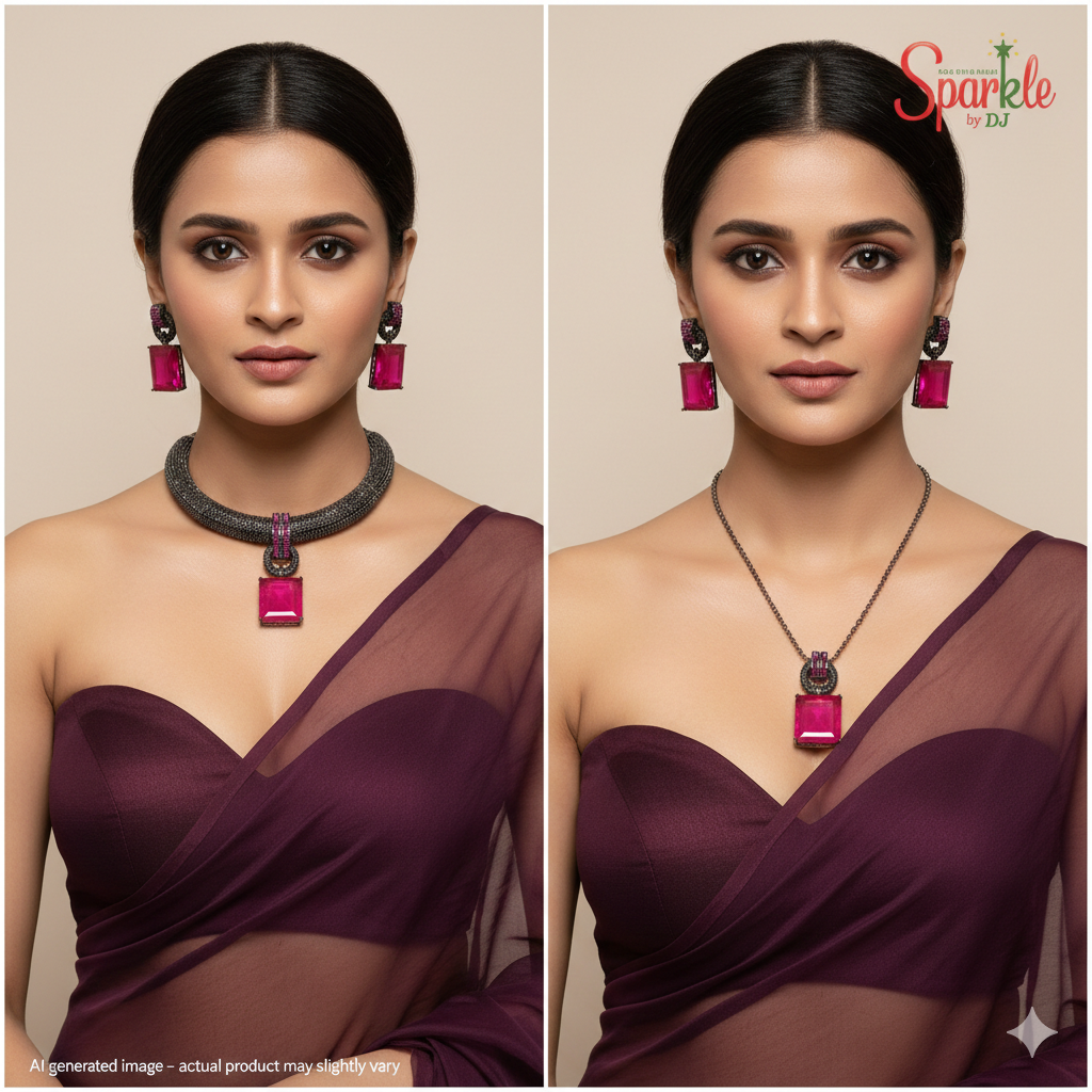 Hasli Necklace Set-cum-Pendant Set (Dual Use)