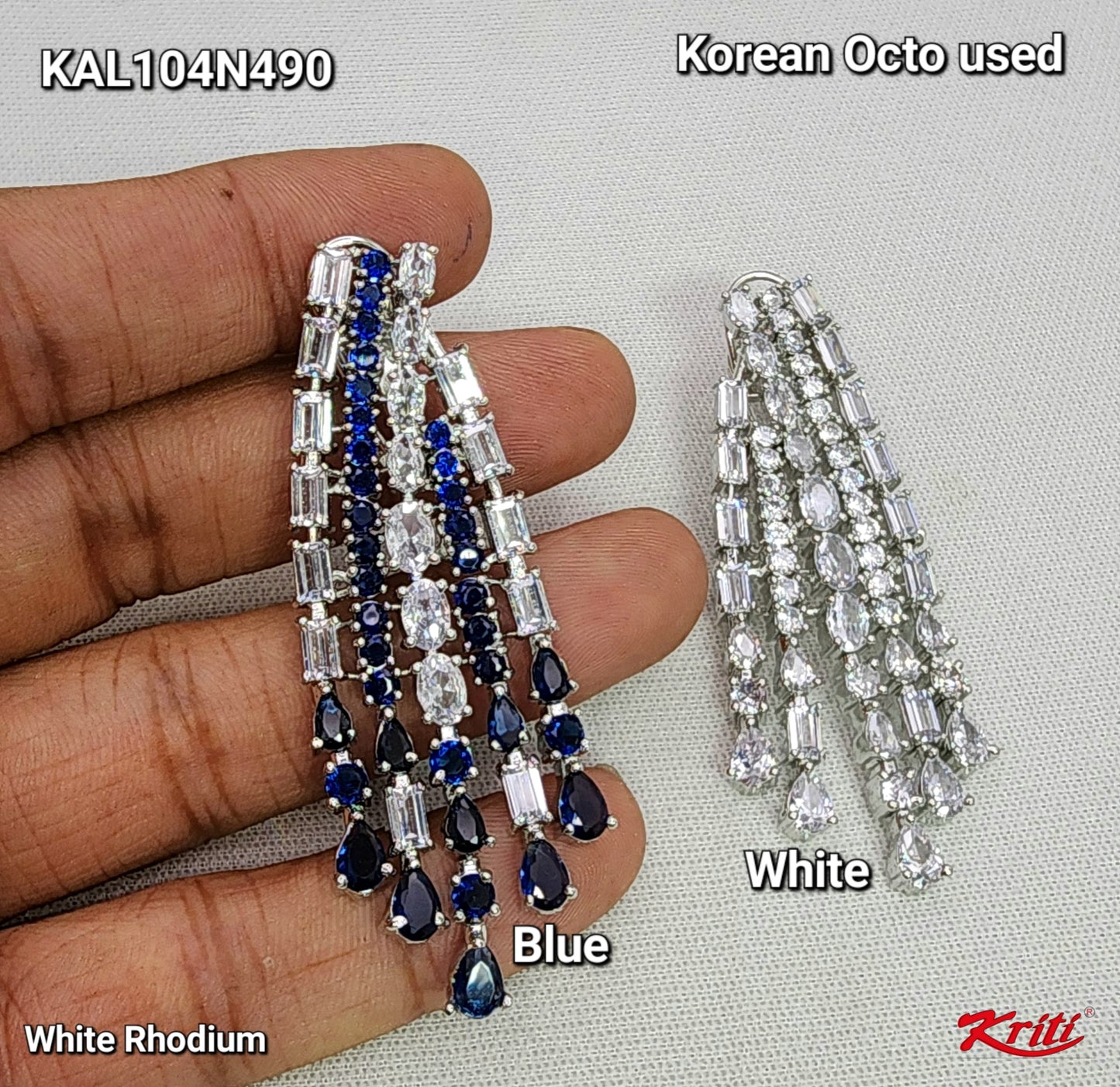 Designer Earrings embellished with Korean Octo