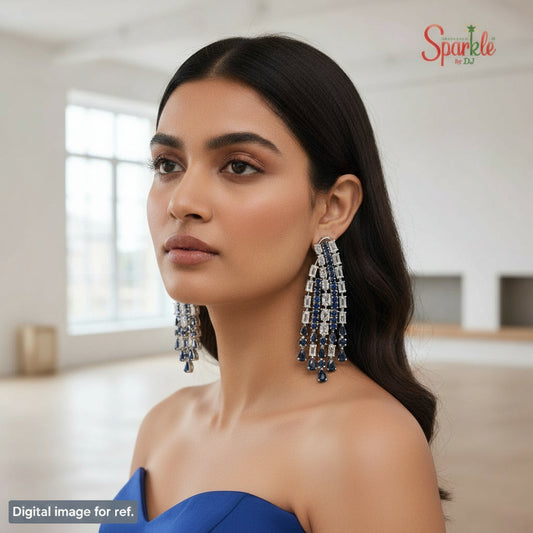 Designer Earrings embellished with Korean Octo - SparklebyDJ